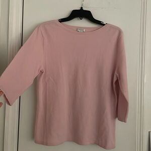 Mid-Sleeve Light Pink Large Cashmere Sweater